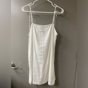 White Linen Dress